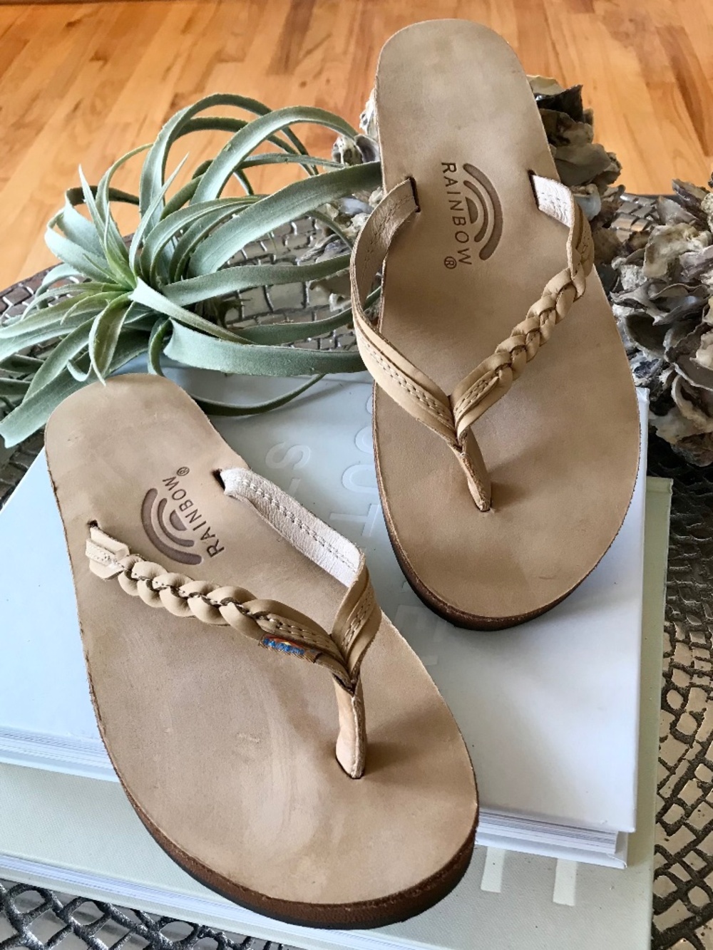 RAINBOW WOMEN’S FLIRTY BRAIDY FLIP FLOP SANDAL SIERRA BROWN SIZE XL 8.5 - 9.5